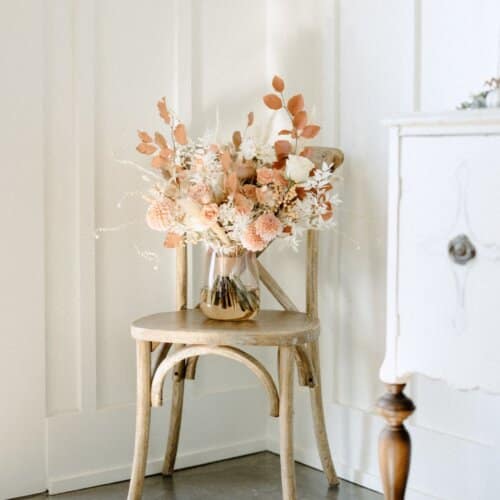 Bridal bouquet fall terracotta