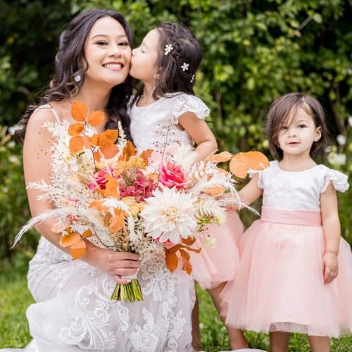 Terracotta Dried Bridal Bouquet