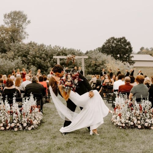 aisle flower decor