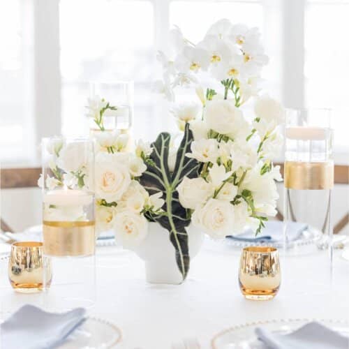 white centerpiece wedding delafield